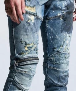 Crysp Denim (blue Bart Indigo Paint Zip Jean)