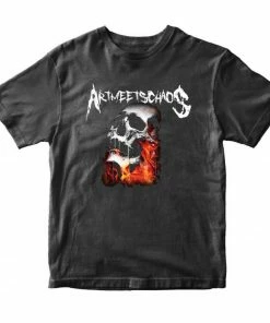 ARTMEETSCHAOZ New Arrivals Artmeetschaos (black “skull Flame T-shirt )