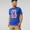 New Arrivals Psycho Bunny (mens Twilight Blue Warner Graphic T-shirt)