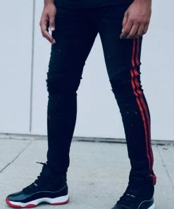 Reelistik Nyc (Black/Red Stripe Jean) New Arrivals