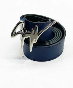 Giuseppe Zanotti (navy /sliver Leather Belt)