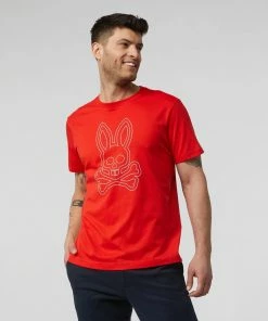 New Arrivals Psycho Bunny (mens Red Spice Larkin Big Bunny T-shirt)
