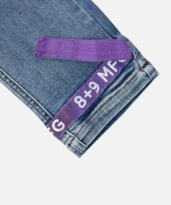 Eight Nine Eight & Nine (blue /purple Strapped Slim Utility Wash Jean) 5 Eight Nine Eight & Nine (blue /purple Strapped Slim Utility Wash Jean)