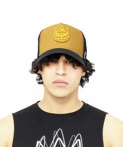 Cult Of Individuality (gold/navy Mesh Curved Trucker) New Arrivals
