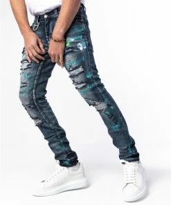 New Arrivals Gala (blue “ Vincent Splatter Wash Jean)