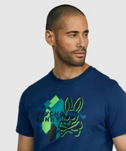 New Arrivals Psycho Bunny (dusk Blue Mens Everett T-shirt)
