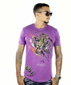 AVENUE GEORGE (Purple CREWNECK T-SHIRTS)