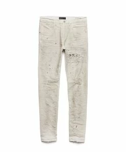 New Arrivals Purple Brand (bandana Patch Print White Jean)