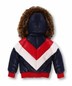 Dakoma (kids Red/white Furry Leather Jacket)