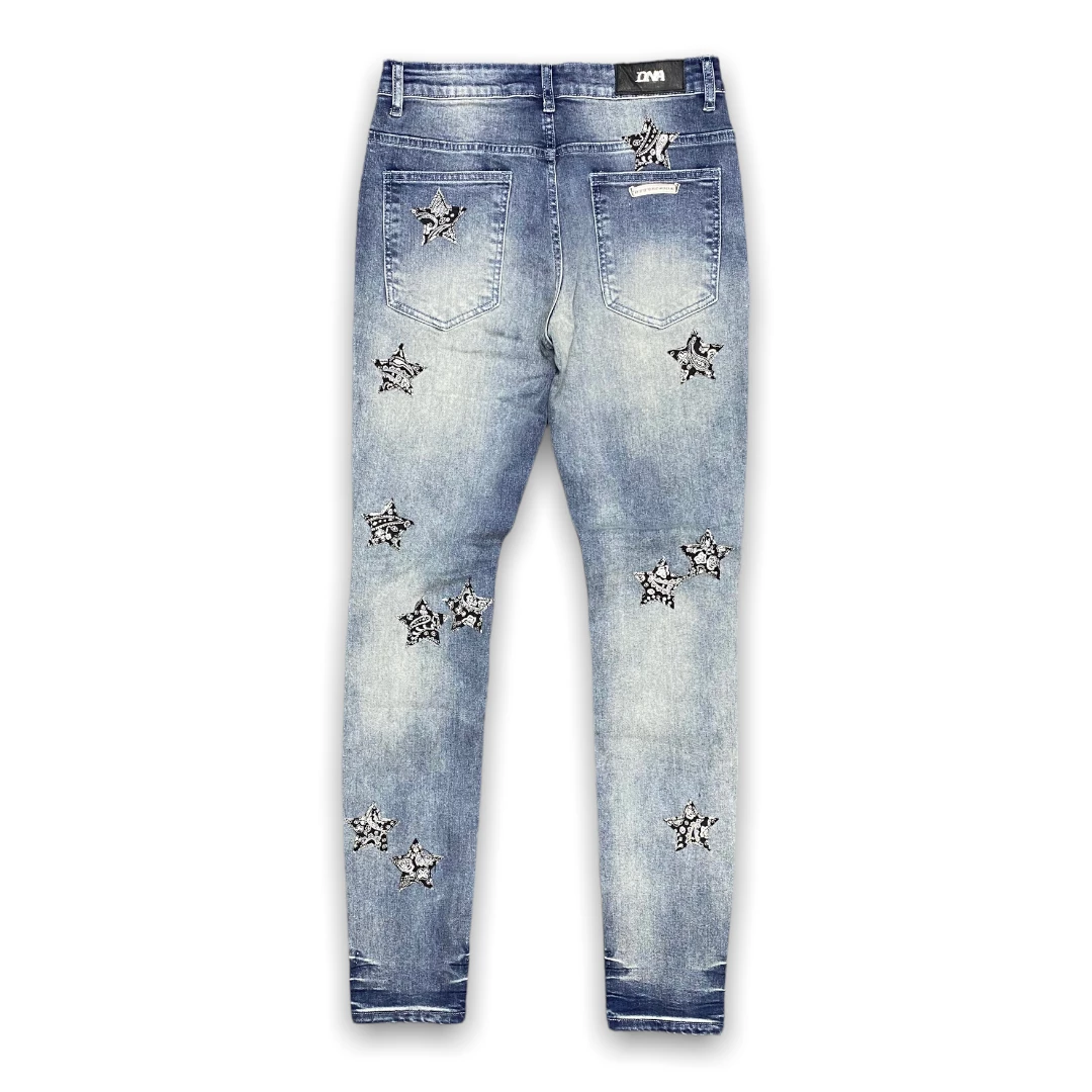 DNA Premium (blue Light Wash Bandana Star Jean) 4 DNA Premium (blue Light Wash Bandana Star Jean)