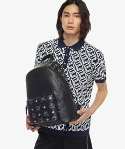 Mcm (Stark Backpack In Color Splash Logo Leather)