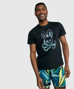 New Arrivals Psycho Bunny (mens Black Thames Graphic T-shirt)
