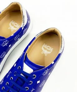 MCM (men’s Blue Low Top Sneakers In Visetos)