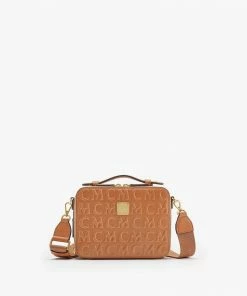 New Arrivals Mcm (small Cognac Klassik Crossbody In MCM Monogram Leather)