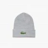 Lacoste (Mens Grey Beanie Blend Knit)