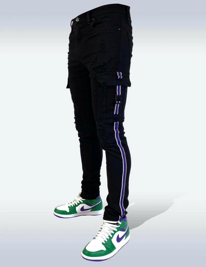 Industrial Indigo (black/purple Stripe Jean) 3 Industrial Indigo (black/purple Stripe Jean)