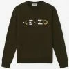Kenzo (Olive Logo Multicolored Sweatshirt ) 1 Kenzo (Olive Logo Multicolored Sweatshirt )