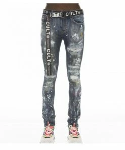 Cult Of Individuality (blue Punk Super Skinny Stretch Jean)