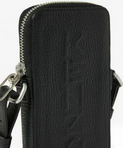 Kenzo (black Imprint Grained Leather Crossbody Phone Bag) New Arrivals