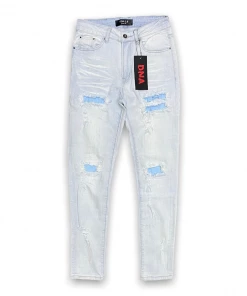 Dna Premium (light Blue /sky Blue Handcraft Cut Jean)