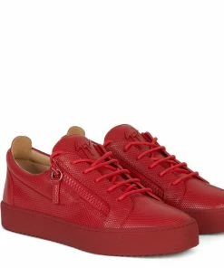 Giuseppe Zanotti (red Leather Low Top Sneakers)