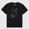 Psycho Bunny (black Mens Big And Tall Leo Bunny T-shirt) New Arrivals