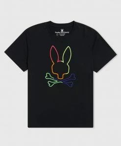 Psycho Bunny (black Mens Big And Tall Leo Bunny T-shirt) New Arrivals