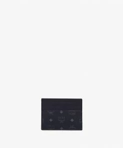 Mcm (black 3 Pocket Card Case Wallet In Visetos Original) New Arrivals