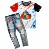Elite Denim (kids Orange /black “da Boss Set) New Arrivals