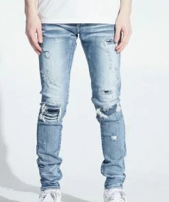 Crysp Denim (Blue/dark Blue Cut Wash Jean -108)