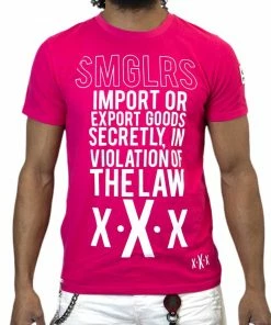 New Arrivals SMUGGLERS MOON (Pink/White CREWNECK T-SHIRTS)