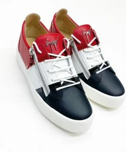 Giuseppe Zanotti (red/white/black Leather Low Top Sneaker)