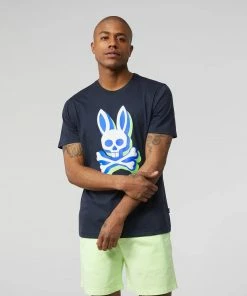 Psycho Bunny (mens Navy Lamport Graphic T-shirt)