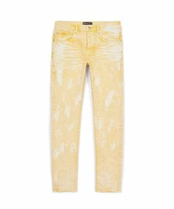 Purple Brand (bright Yellow Hard Wax Jean ) New Arrivals