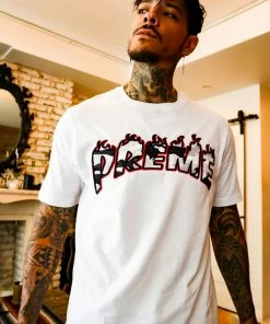 Preme (white/grey “preme Crewneck T-shirt) New Arrivals