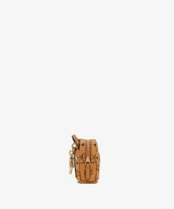 New Arrivals MCM (cognac Backpack Charm With Crossbody Strap In Visetos)