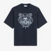 Kenzo (blue Black Loose Fighting Tiger T-shirt)