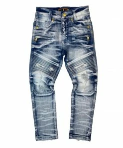 Elite Denim (kids Blue Cut Biker Jean) New Arrivals