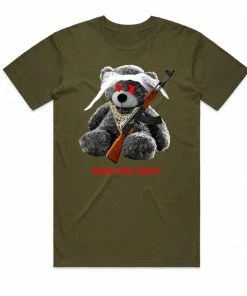New Arrivals Streetwear (olive “hustlers Only Teddy Bear T-shirt)