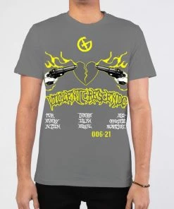 New Arrivals Gala (grey/yellow Violent Crescendo T-shirt)