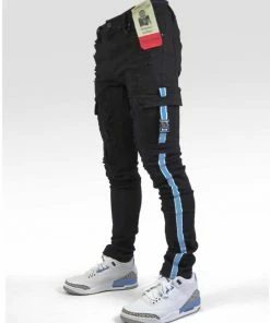 Industrial Indigo (black/Blue Stripe Jean)