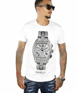 Avenue George (White Crewneck T-Shirt) New Arrivals