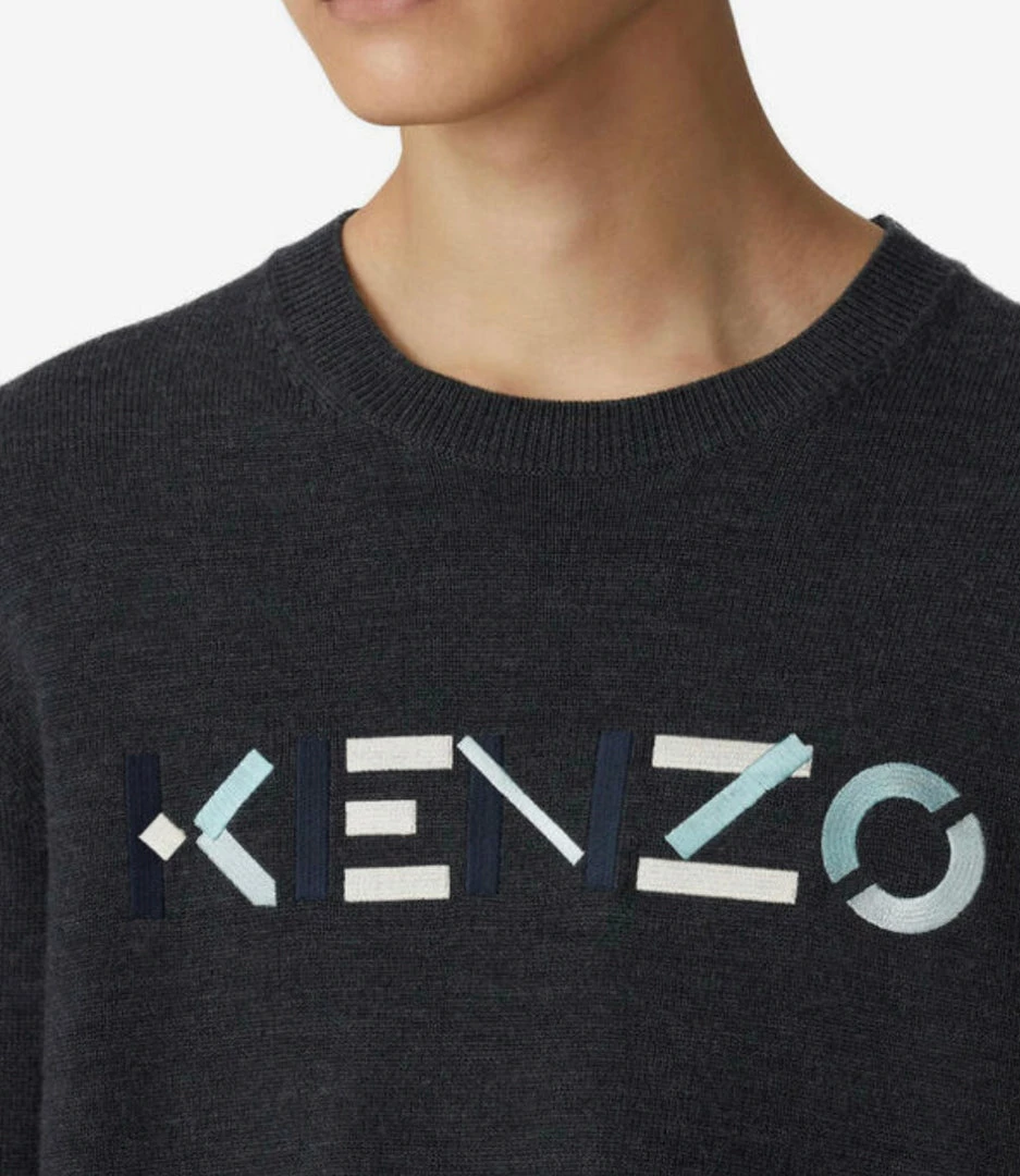 Kenzo (dark Grey Logo Multicolored Sweatshirt) 4 Kenzo (dark Grey Logo Multicolored Sweatshirt)