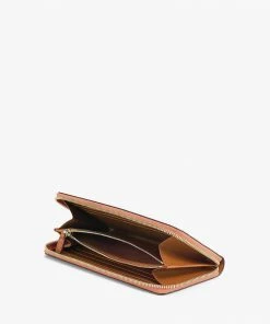 Mcm (cognac Zip Around Wallet In Visitors Originals)