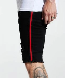 Crysp Denim (black/red Stripe Short) New Arrivals