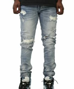 New Arrivals Kdnk (blue/white Cut Patched Jean)