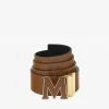 Mcm (Claus Leather Inlay M Reversible Belt 1.75” In Embossed Leather)