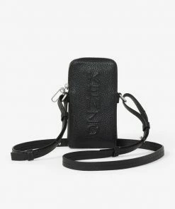 Kenzo (black Imprint Grained Leather Crossbody Phone Bag) New Arrivals