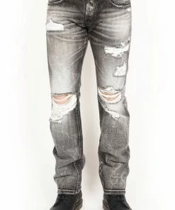 Cult Of Individuality (grey/white Cut Wash Jean)