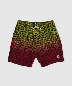 Psycho Bunny (mens Black Obey Long Swim Short)